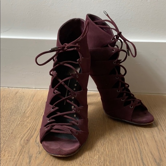 Dolce Vita Burgundy Lace-up Heel - Picture 2 of 8